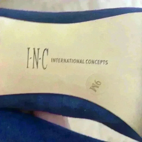 INC royal Blue Suede Classic Pumps3.5” Heel Size9M - Picture 6 of 8